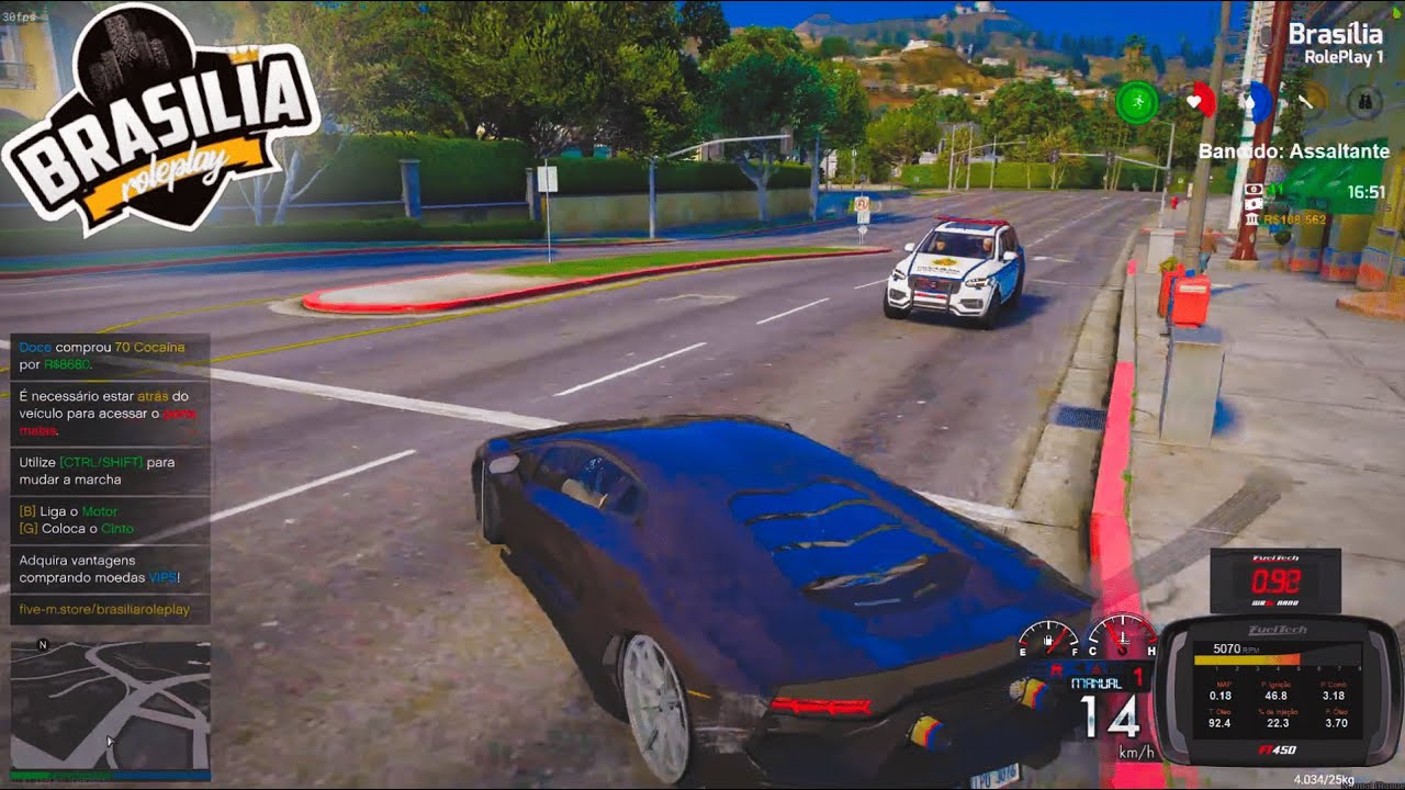 Fui pro CORRE de AVENTADOR e a polícia veio atrás!!!!! Brasília Rp #69