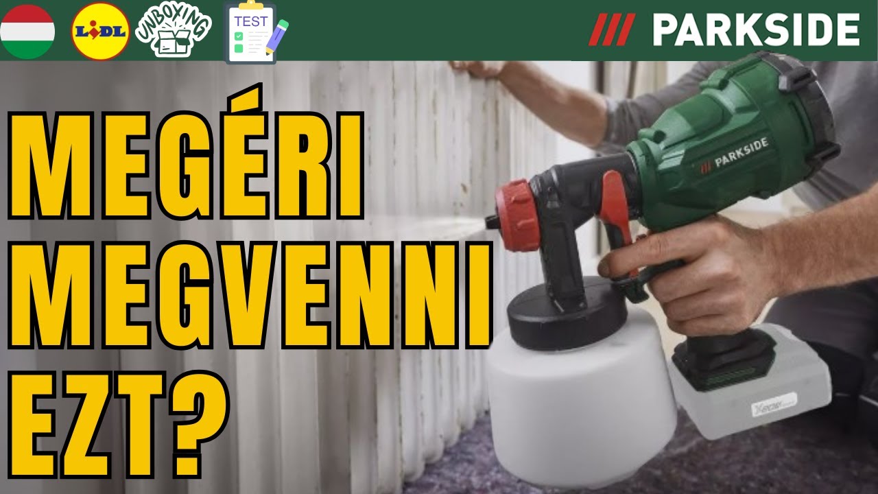 AKKUS FESTÉKSZÓRÓ PISZTOLY Parkside PFSA 20-Li B2 MAGYARORSZÁG MAGYAR LIDL
