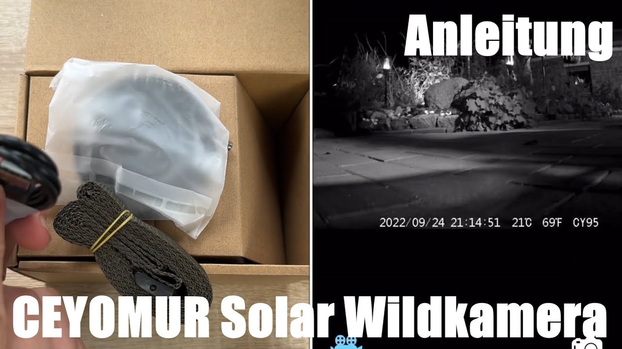 Solar Wildkamera 4K 30fps, CEYOMUR 40MP Solar Wildkamera WLAN Bluetooth, CY95 Unboxing und Anleitung