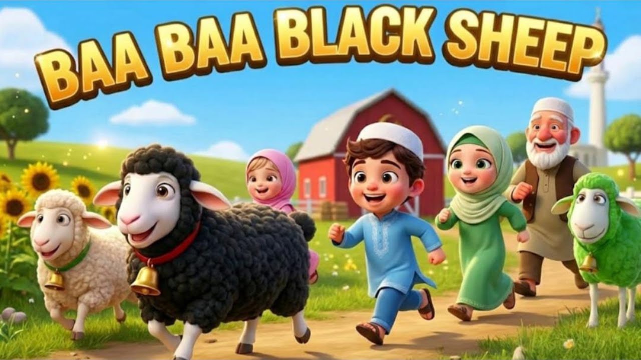 Baa Baa Black Sheep Islamic Version 🐑🌙 | Islamic Kids Poem | Muslim Nursery Rhymes
