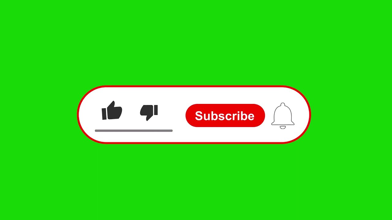 Top 15 | Youtube Animated Green screen Subscribe button with bell icon sound