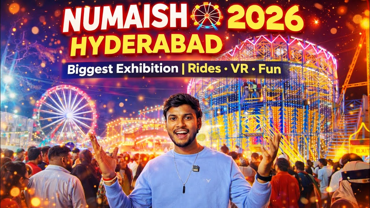 Hyderabad Numaish 2026  🎡🔥– Lights, Rides & Vibes #hyderabad #vlogger