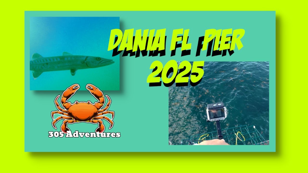 Dania Pier Fishing GoPro Akaso Brave 7 LE Drop. Action Camera Footage