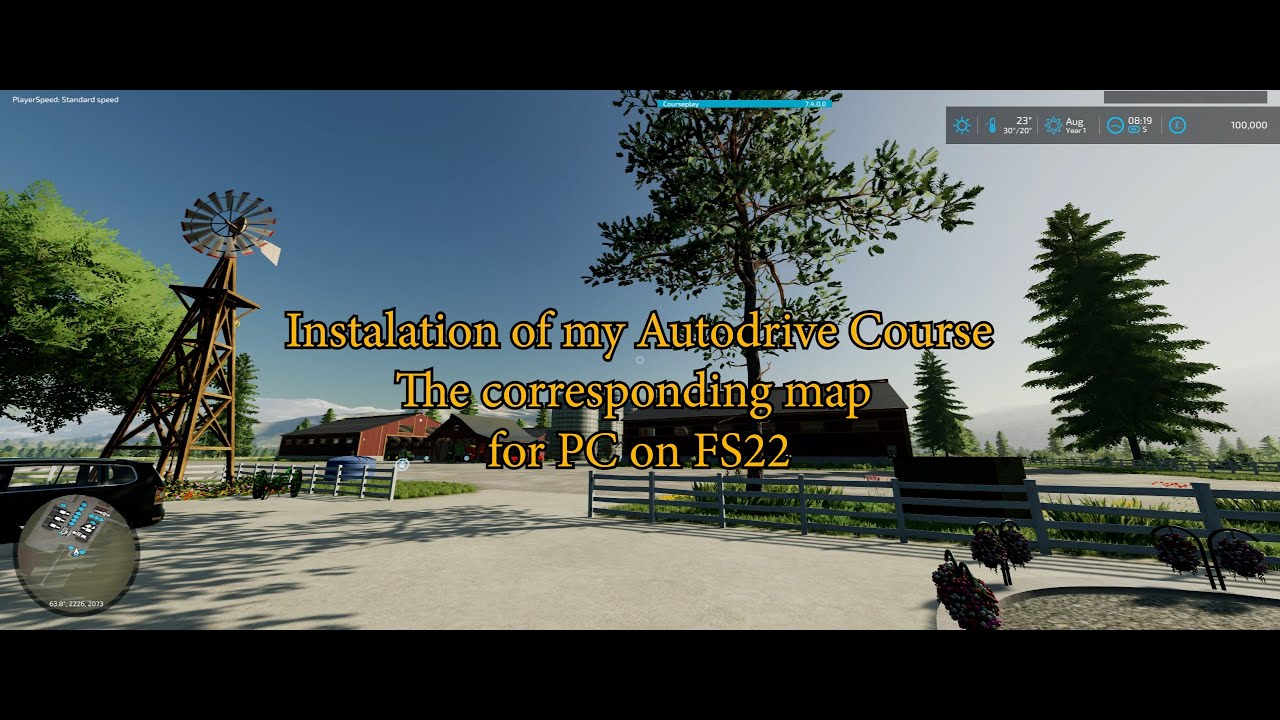 FS22 l How To! l Installing an Autodrive Course l Farming Simulator 22