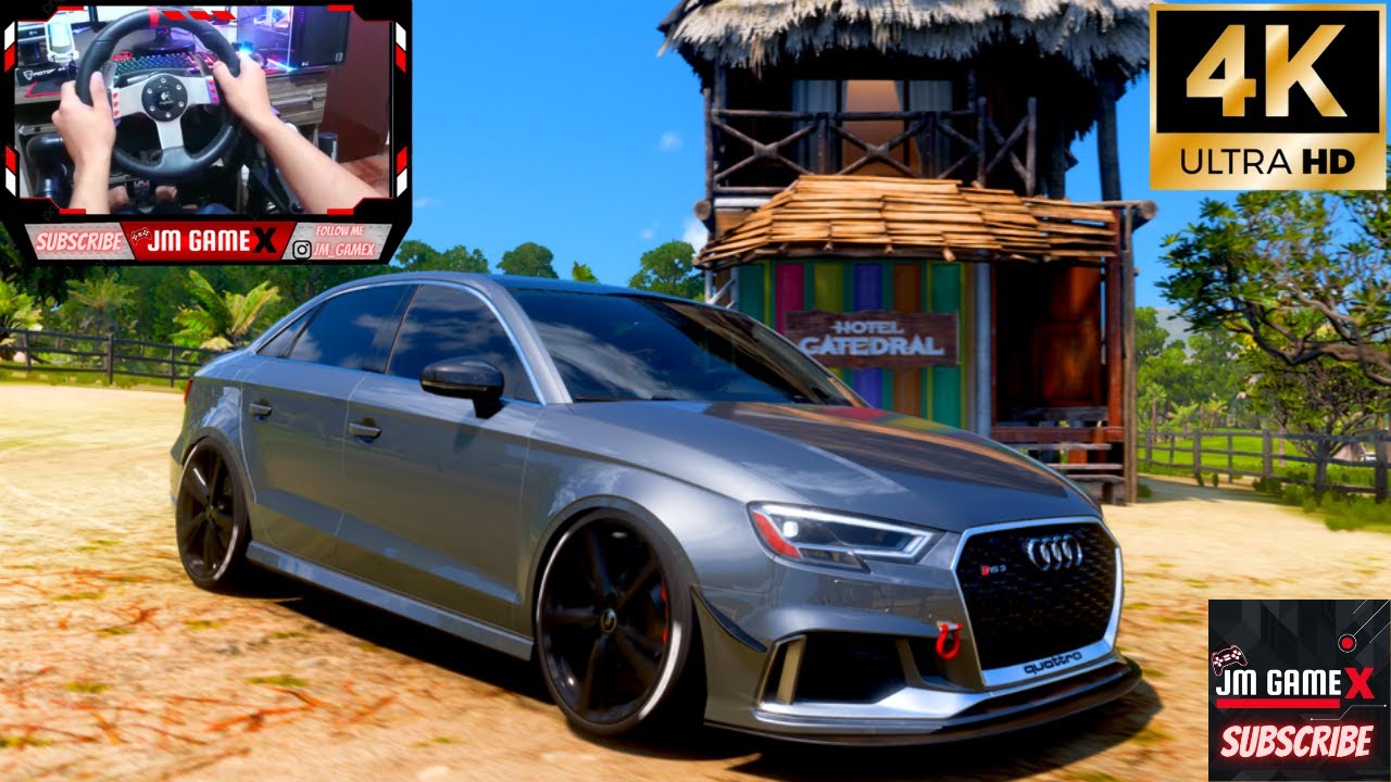 Audi RS3 Quattro 1000HP | Forza Horizon 5 | Steering Wheel Logitech G27 Gameplay 4K