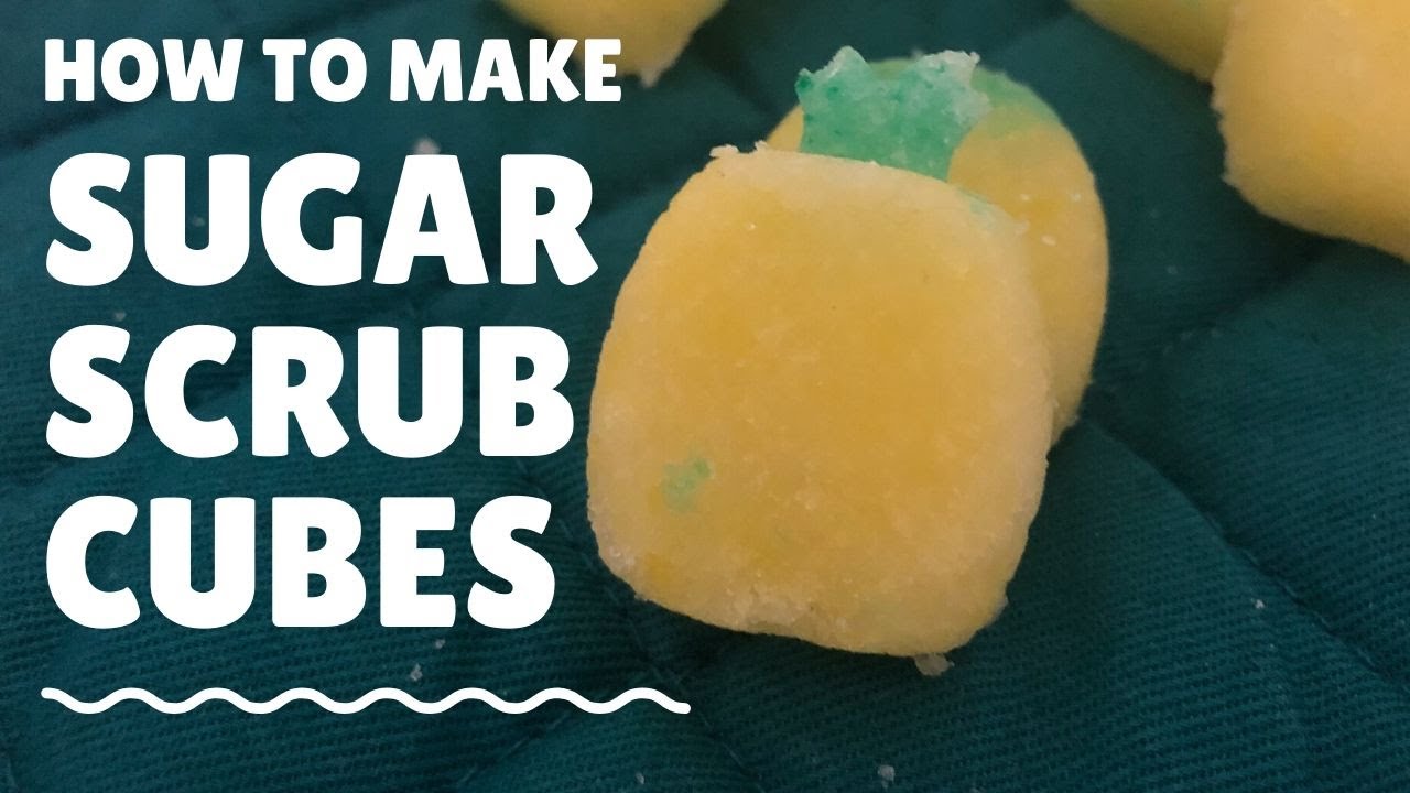 Making Sugar Scrub Cubes with Shea Butter and Avocado Oil