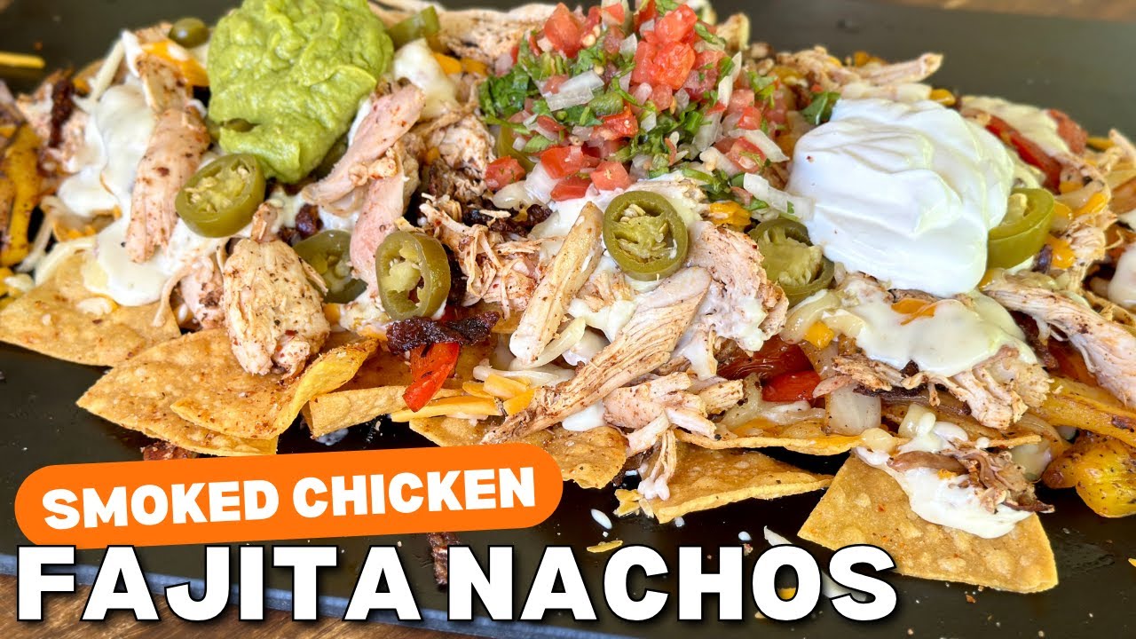 I'd BET $$$ this is the BEST SMOKED MEXICAN CHICKEN You've Ever Had - Smoked Chicken Fajita Nachos!