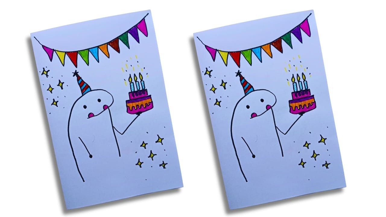 Handmade Birthday Card Idea 🎂 | Easy & Beautiful DIY Birthday Card at Home