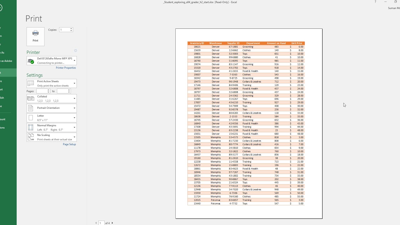Chapter 4 GP1 steps 7 14 Conditional Formatting Formatting for Print