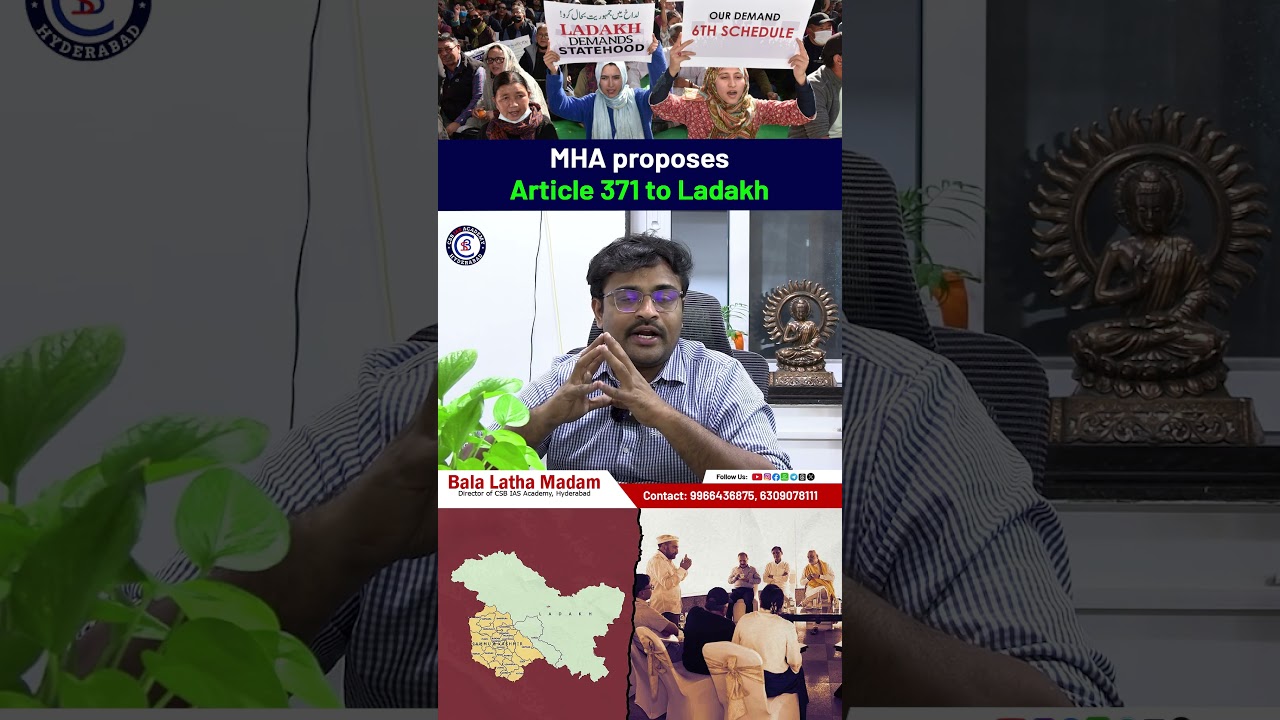 #MHA #Article371 #Ladakh #UnionTerritory #IndianPolitics #LegalReform #Statehood #Governance #india