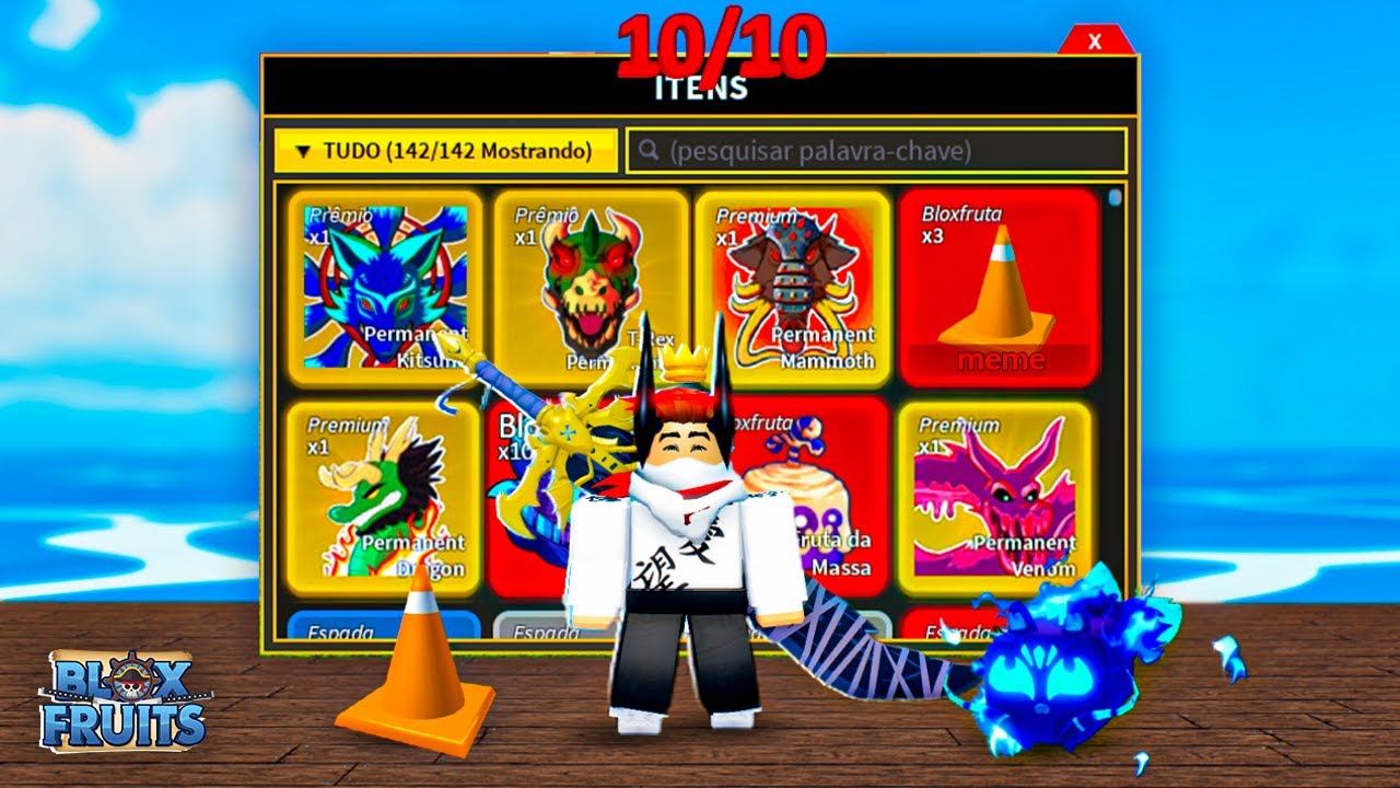 Loguei Em Contas de 1 R$ Até 1000 R$ e Roubei Todas As Frutas - Blox Fruits