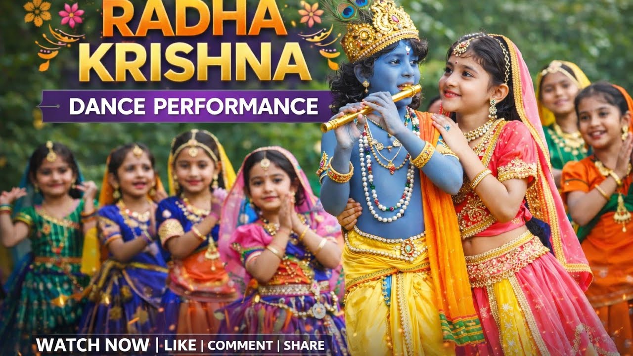 Radha Krishna dance performance.🪈🪈❤️❤️🌹Raas leela // krishna leela // #radheradhe #radhakrishna
