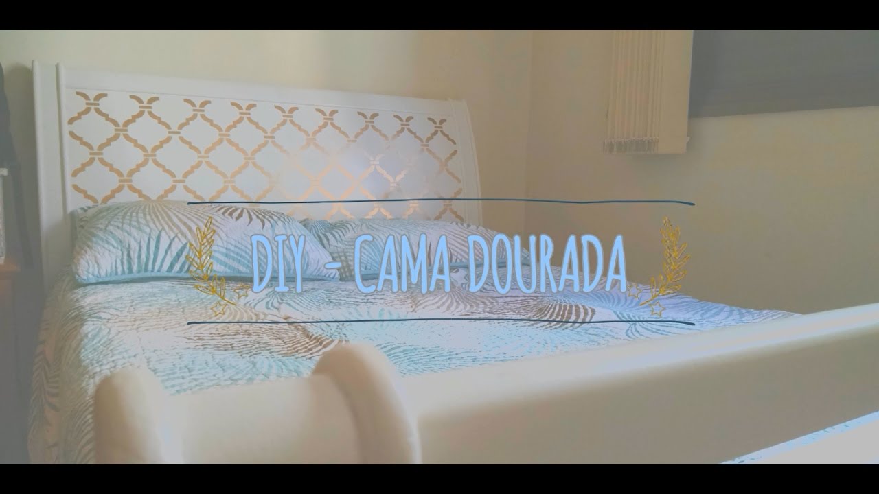 DIY - Reforma cama de madeira com stencil