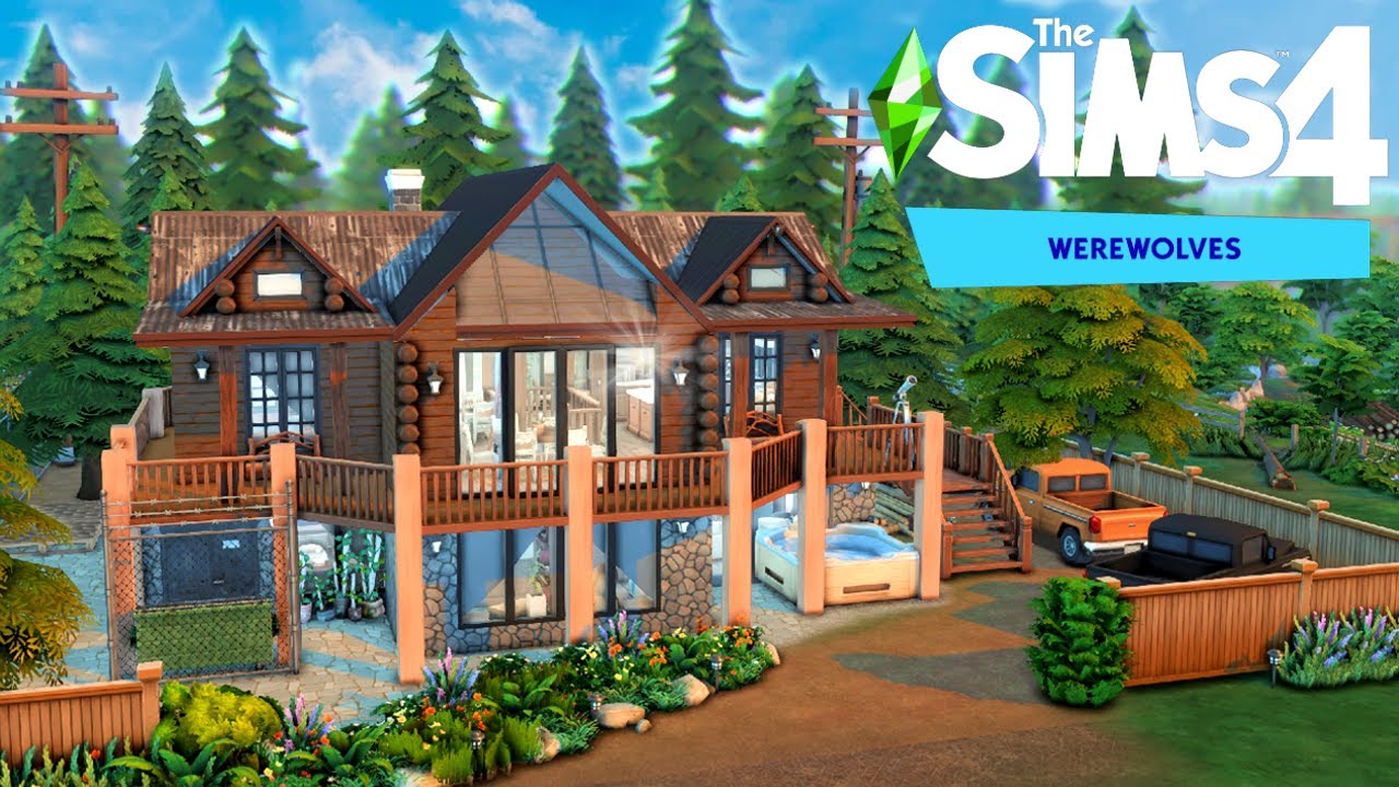 Заброшенная роскошная бревенчатая хижина оборотня: скоростная сборка Sims 4 Early Access — игрово...