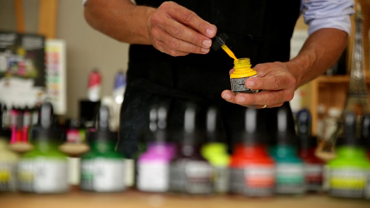 Paint with acrylic inks