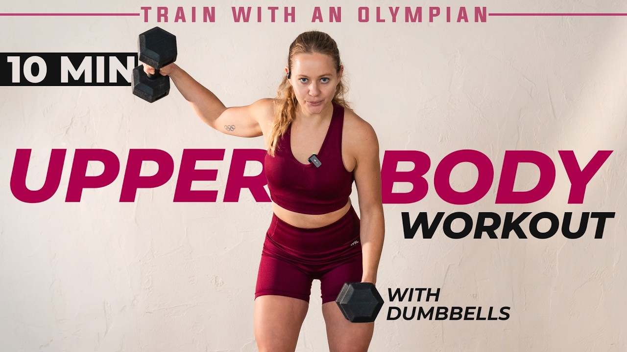 10 MIN UPPER BODY Workout with DUMBBELLS | Strength & Tone at Home (NO REPEATS)