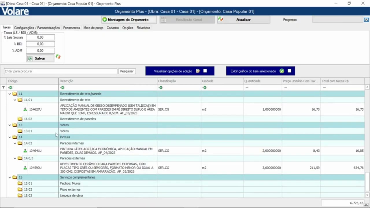 Orçamento Plus - Excluir etapas e atividades diretamente no orçamento Plus