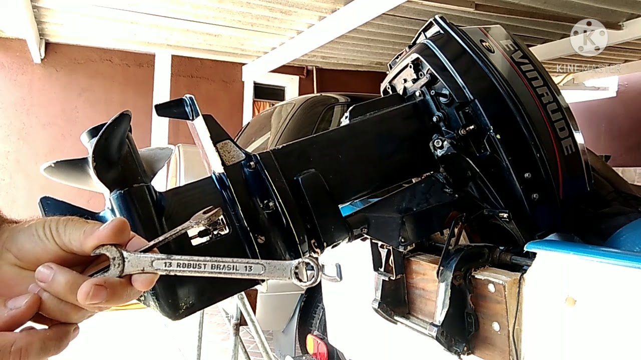 MOTOR EVINRUDE 30 Hp  REVISÃO, rotor da bomba d'água e troca de óleo da rabeta.