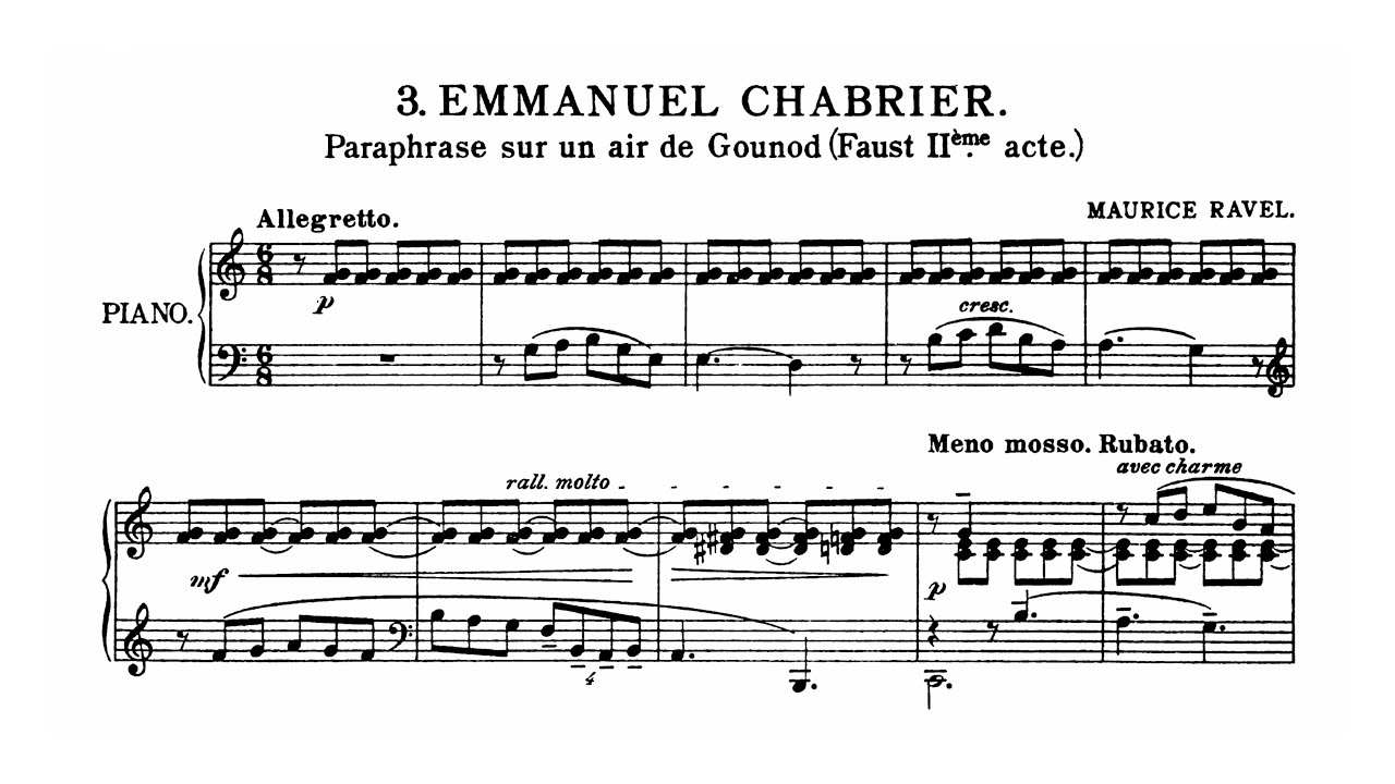 Ravel - À la manière de Chabrier [Seong-Jin Cho]