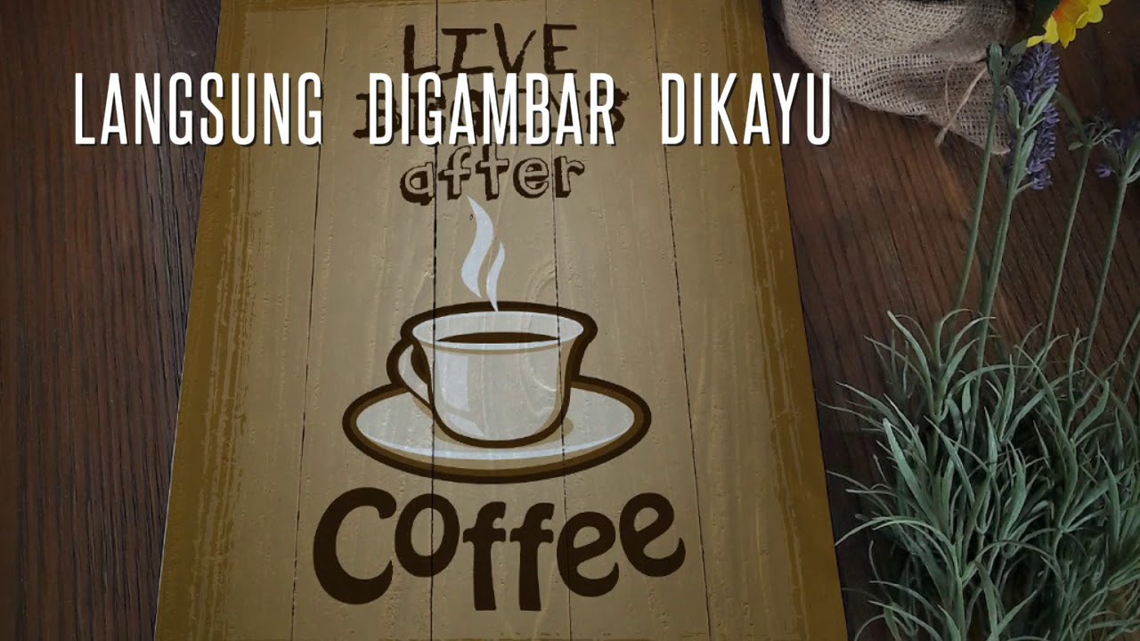 Coffee & cafe - Hiasan dinding poster kayu solid by artistic18