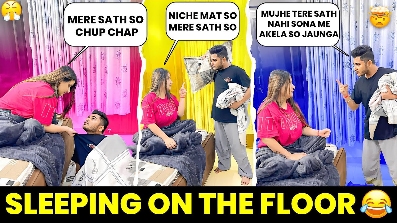 Sleeping on the couch prank on my cute wife | She Got Angry || Funny Reaction | Dimple Sourabh Vlogs