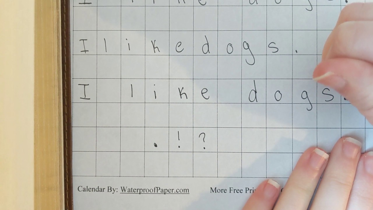 Writing with Graph Paper