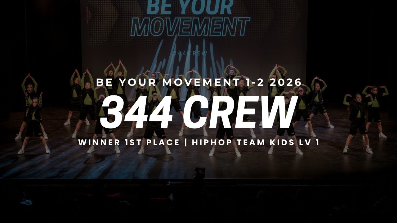 344crew | 1st place and highest score | Hiphop Team Kids LV 1 | BYM 1-2-2026 Oosterhout
