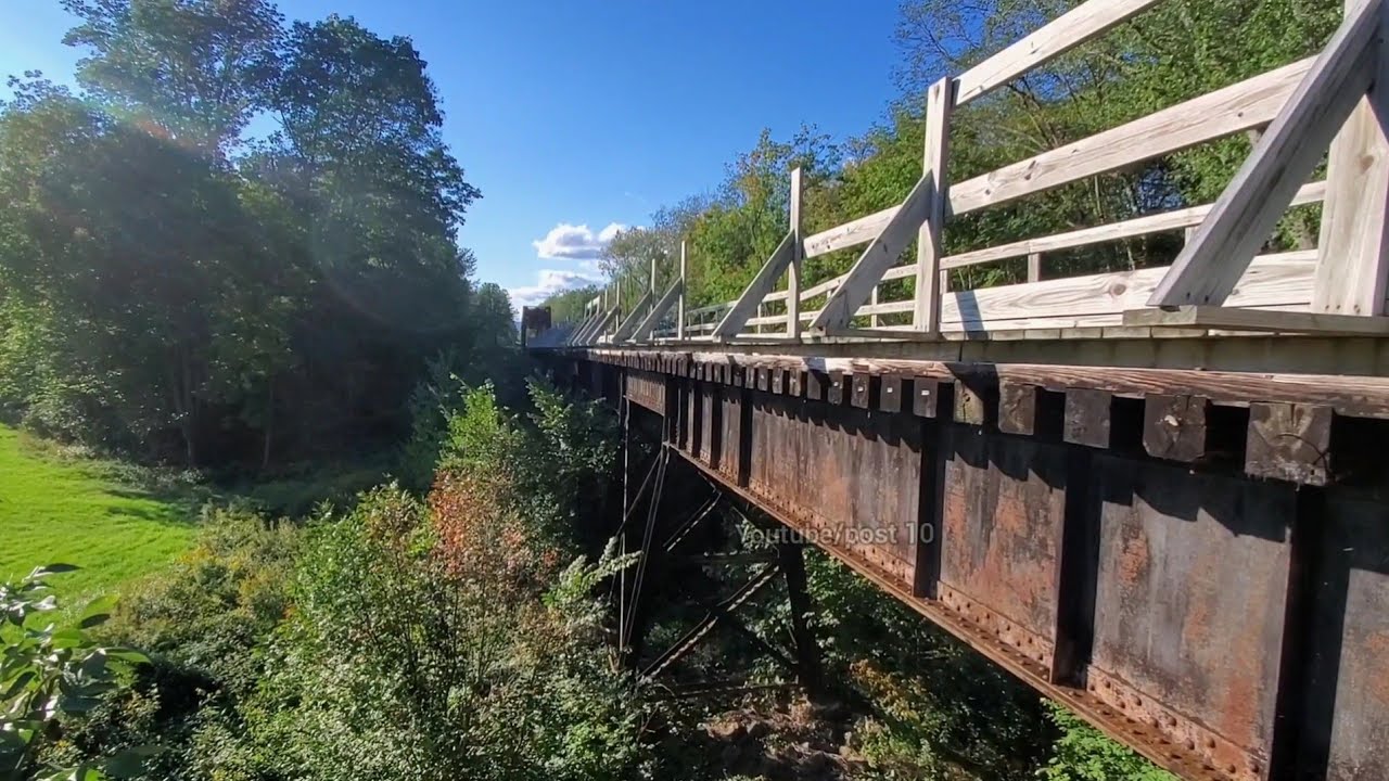 Flooded Train Tracks And Abandoned Trestle