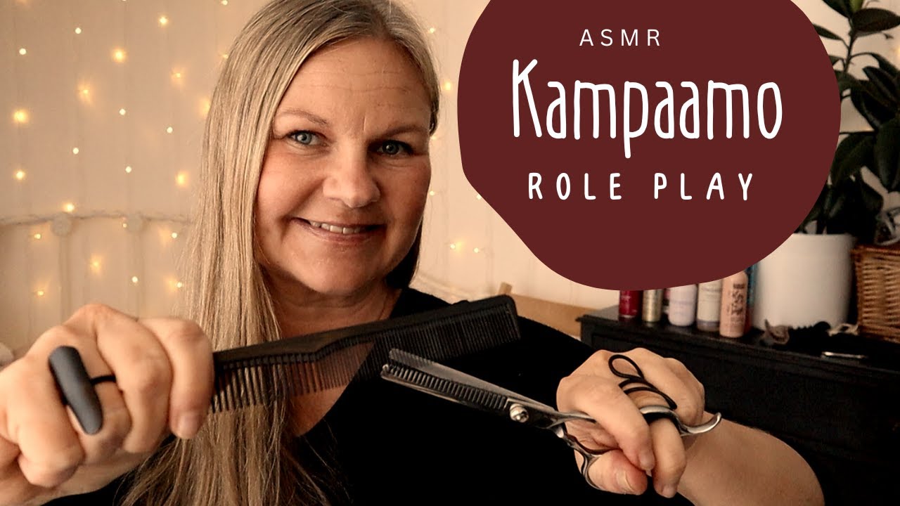 ASMR SUOMI🍁Kampaajalla - hiustenleikkuu - Role play in Finnish