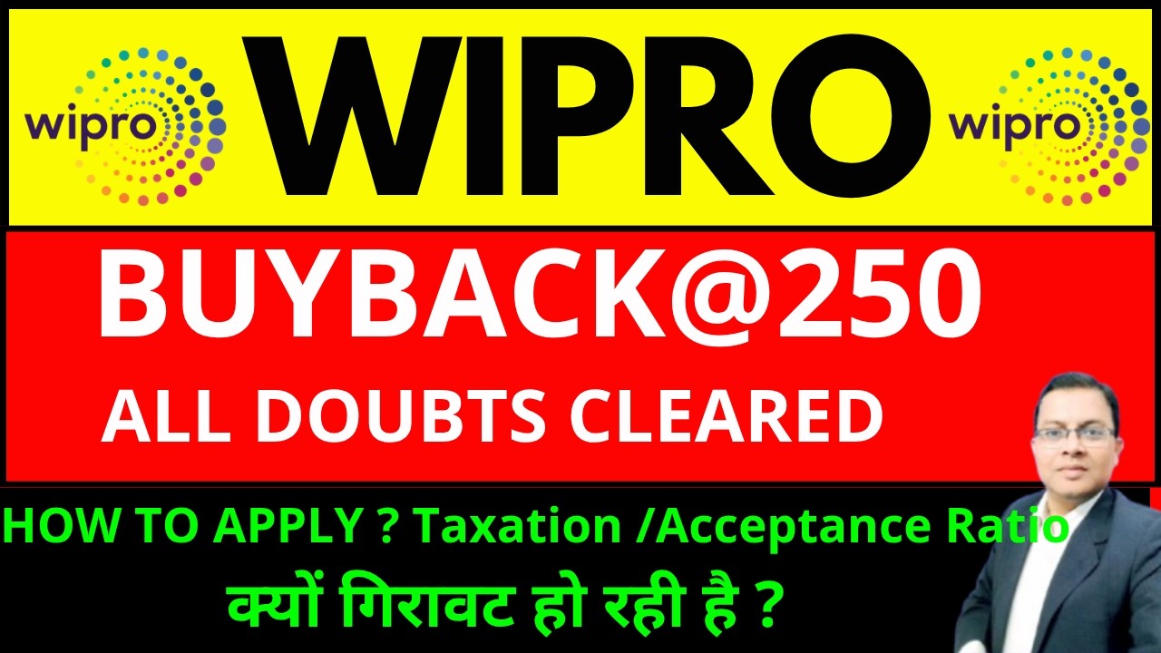 Wipro Buyback Details ? Wipro buyback how to apply ?  WIPRO SHARE crash reasons I WIPRO SHARE NEWS