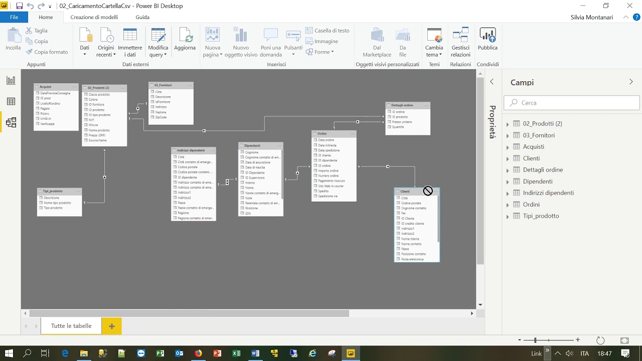 Power BI Desktop Relazioni 4 di 10