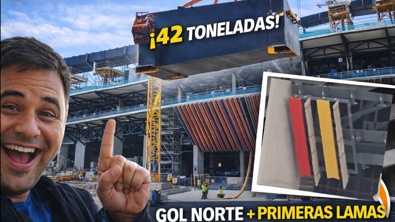 EMPIEZA EL CAMBIO REAL: PRIMERAS LAMAS EN EL GOL NORTE . Obras en el Camp Nou.
