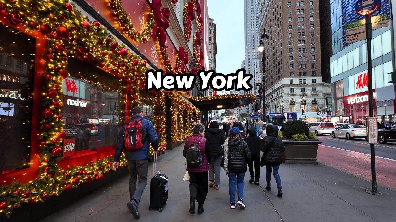 New York Christmas Decorations 2024 NYC 4k Holiday Walking Tour