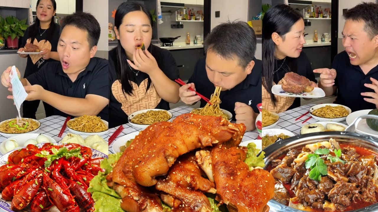蠢老公双重加料想整我？藏起肘子反手换碗，看他边哭边看我啃大肉！【敏哥夫妇日常】