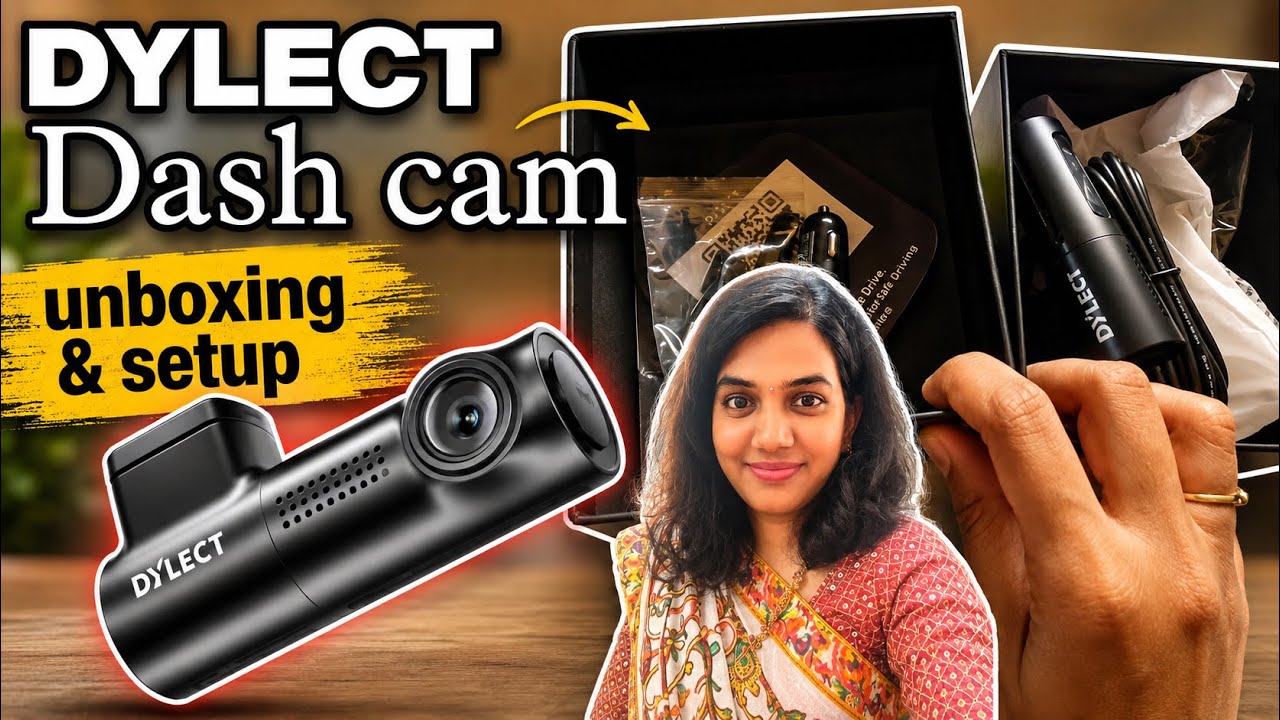 DYLECT Dashcam|Unboxing|Installation|PinkyTeluguChannel 