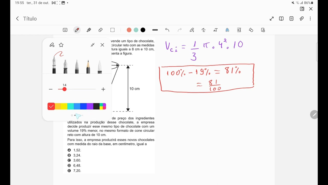 Uma empresa produz e vende um tipo de chocolate - Enem 2022 - Geometria  -  @amatematicaelinda
