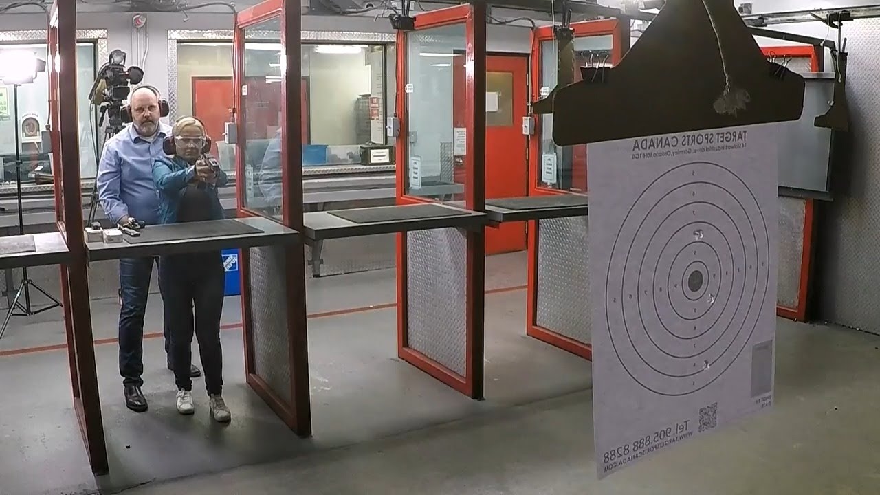 Learning to shoot a handgun for the first time