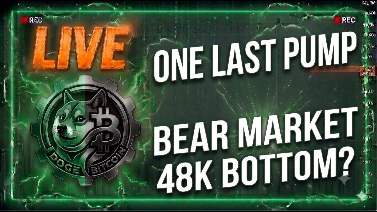 BITCOIN BEAR MARKET BOTTOM OR TRAP COMING? FINAL 45K CRASH FOR BITCOIN, MSTR, AND DOGE? Bitcoin LIVE