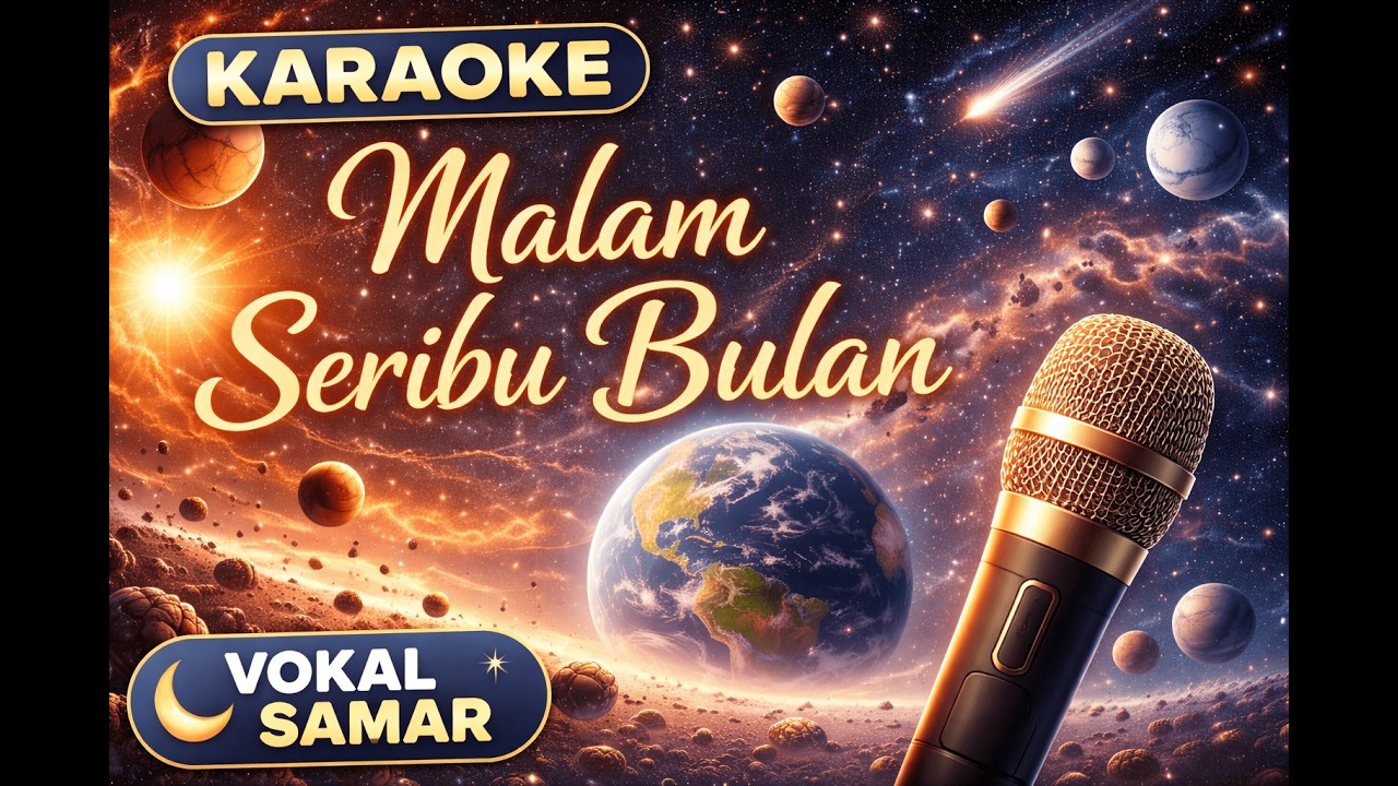 KARAOKE MALAM SERIBU BULAN | VOKAL SAMAR | NUANSA TENANG & KHUSYUK