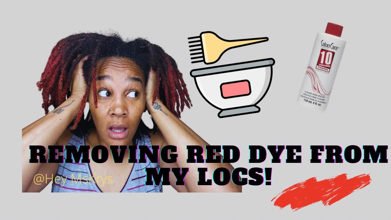 Hair Hack|| My attempt at removing red dye from my locs!!😱😱😱