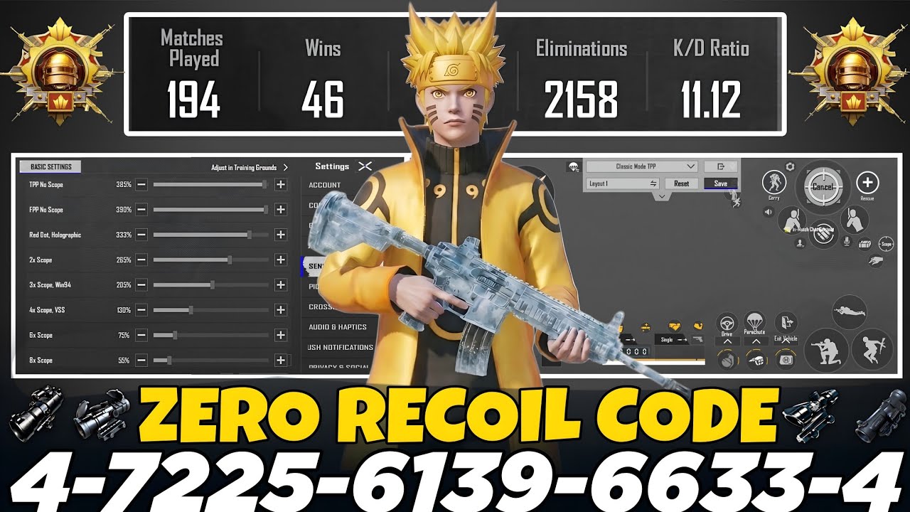 NEW UPDATE 4.5 CODE 🔥 PUBG MOBILE/BGMI SENSITIVITY SETTINGS 2026 | BEST SCOPE SENSITIVITY SETTINGS✅