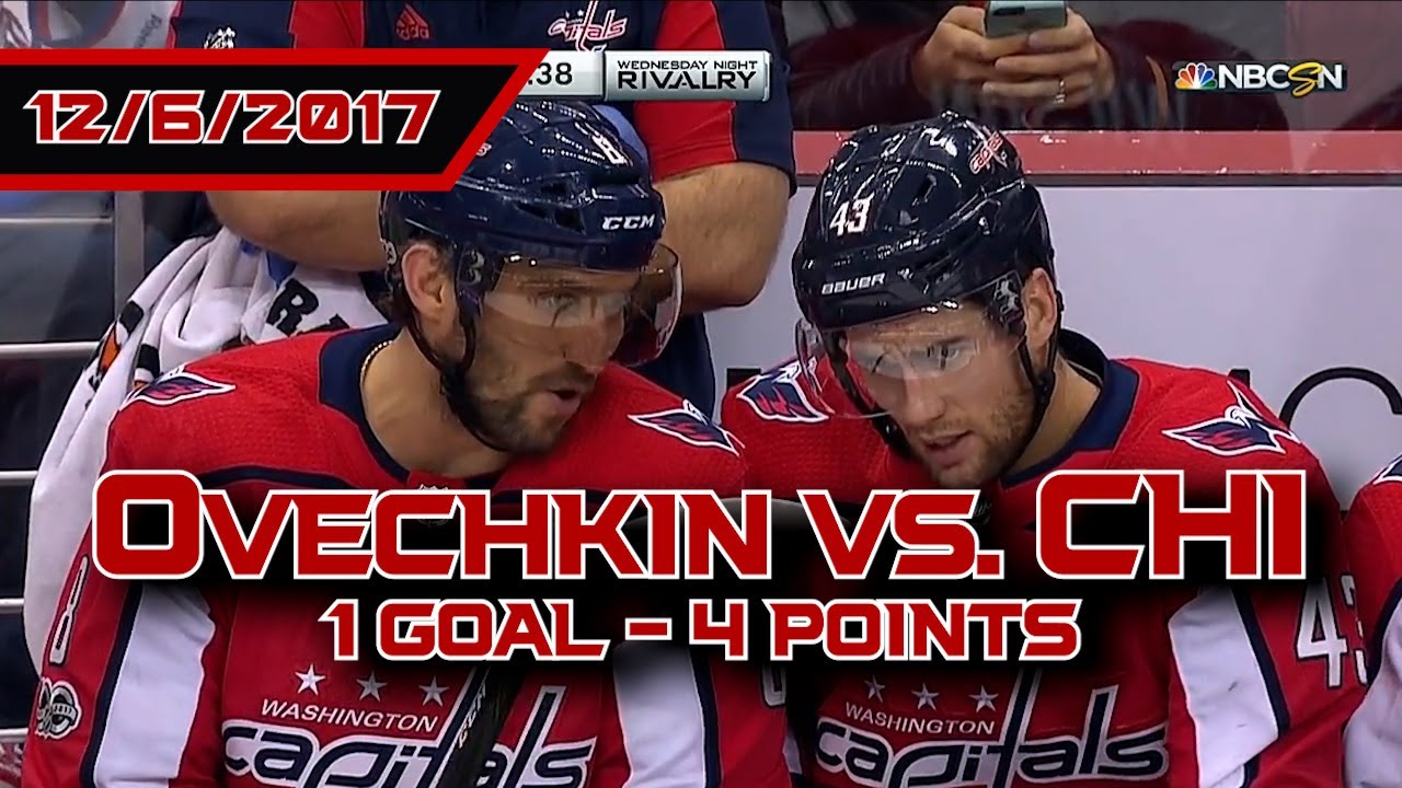 Ovechkin's 4-Point Night vs Chicago (12/6/2017)