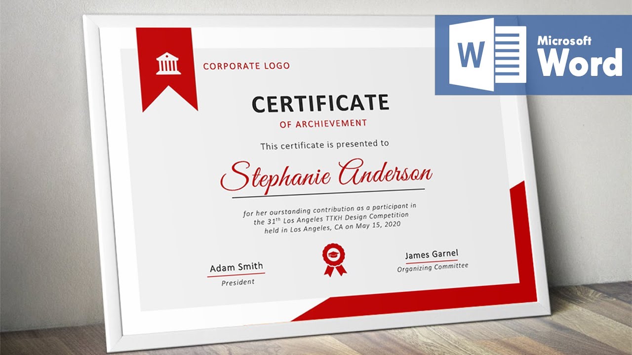 How to make a Certificate in MS Word/Professional Certificate Design