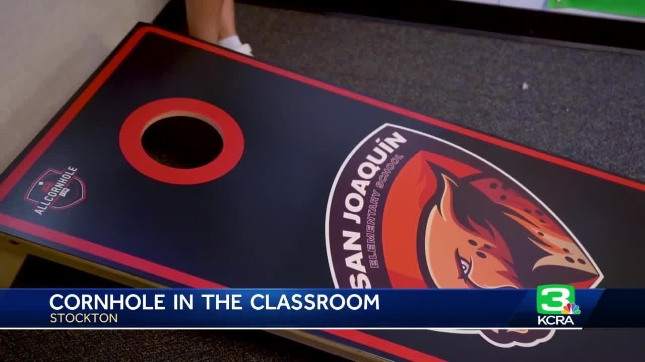 How a Stockton teacher uses cornhole to shape his student's minds
