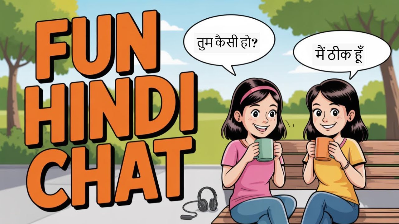 Hindi conversation between two friends for going outside with English and Hindi lines!!