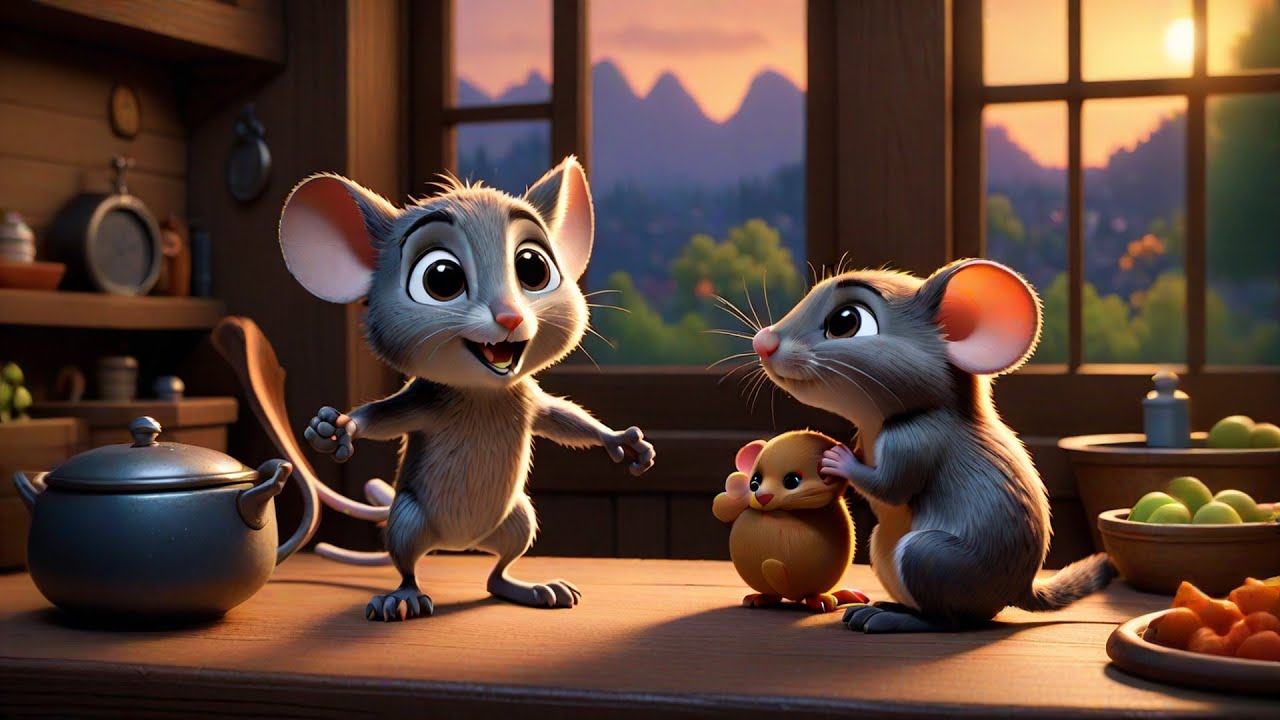Two Little Mice Tiptoe at Night | Counting Song for Kids | Nursery Rhymes and Baby Songs