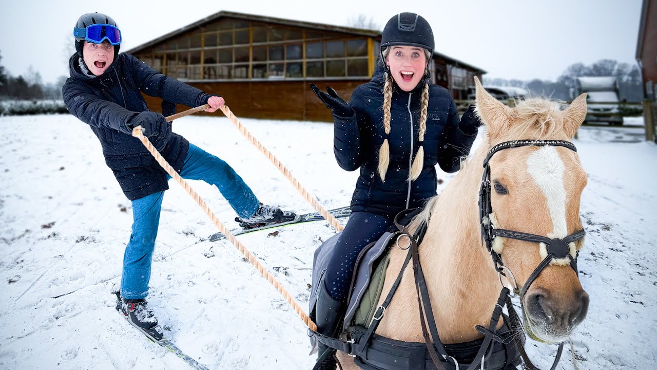 Schlittenfahren im SCHNEESTURM!😳