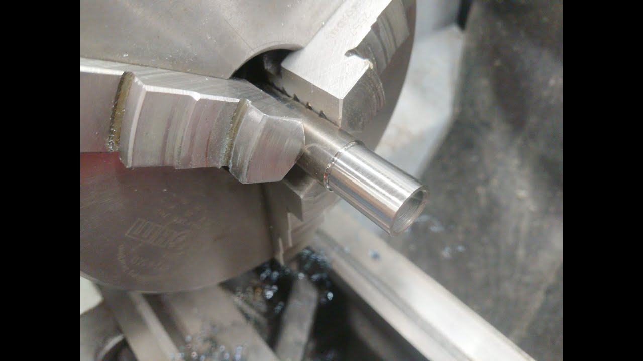 Emco Maximat 11 cutting hardened steel with a ceramic insert