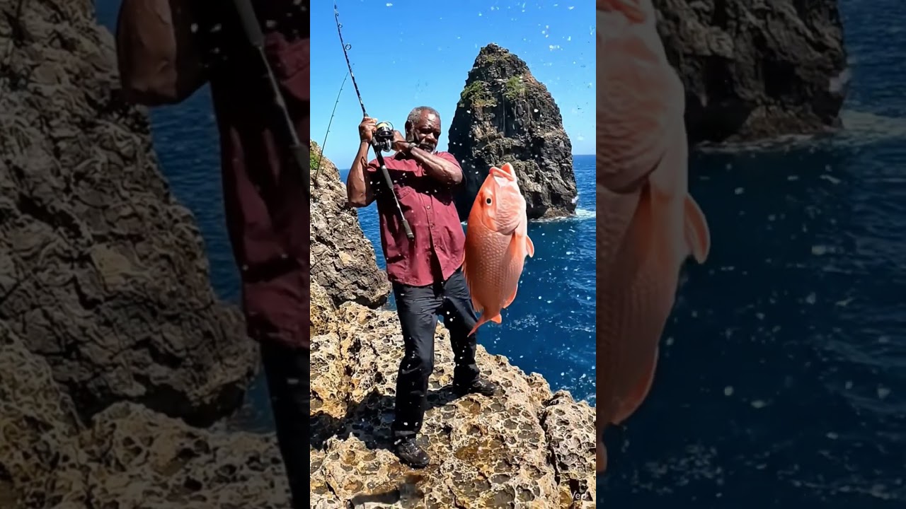 Fish 🐠 caught in deep blue sea ⛵ #aigeneratedvideo #fishing #fishingvideo #subscribemychannel