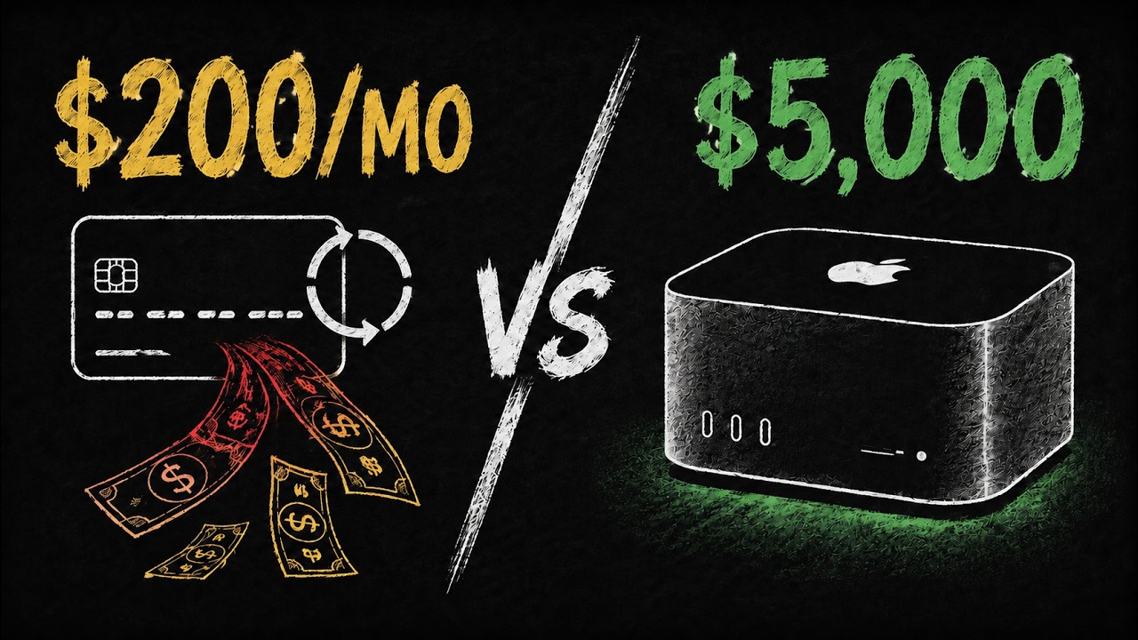 Mac Studio vs $200/Month For AI: Which Is Worth It?